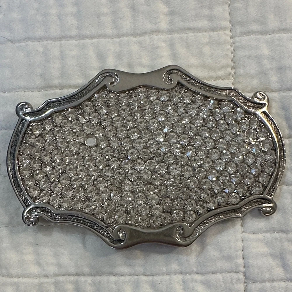 Belt Buckles Vintage Western Rhinestone Turquoise Statement Cowgirl Rodeo Bling